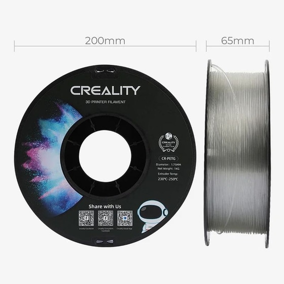 CREALITY Νήμα 3D Εκτυπωτή CR-PETG 1kg 1.75mm - Διάφανο image 1