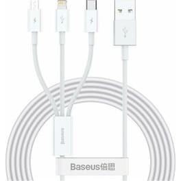 Καλώδιο Φόρτισης Baseus Superior Series Regular USB σε USB-C / Lightning / Micro USB  3.5a 1.5m - Λευκό