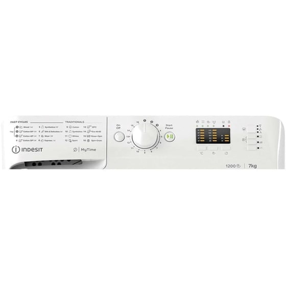 INDESIT MTWA 71252 W EE 7 kg 1.200 Στροφές Λευκό Πλυντήριο Ρούχων image 2