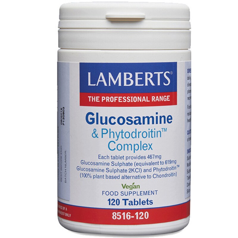 Ειδικό Συμπλήρωμα Διατροφής Lamberts Glucosamine και Phytodroitin Complex - 120 ταμπλέτες