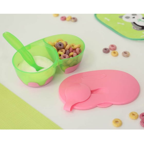 Σετ Φαγητοδοχείο Με Κουτάλι Kiokids Ροζ image 2