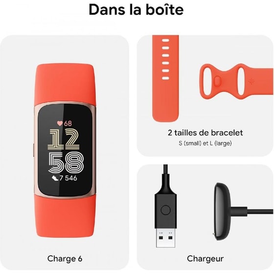Activity Tracker Fitbit Charge 6 - Coral image 1