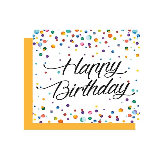 Ευχετήρια Κάρτα LEGAMI Greeting Card Watercolor Dots Happy Birthday image 0