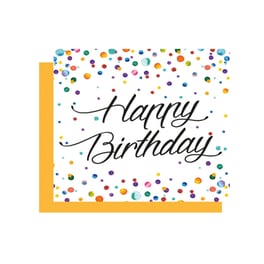 Ευχετήρια Κάρτα LEGAMI Greeting Card Watercolor Dots Happy Birthday