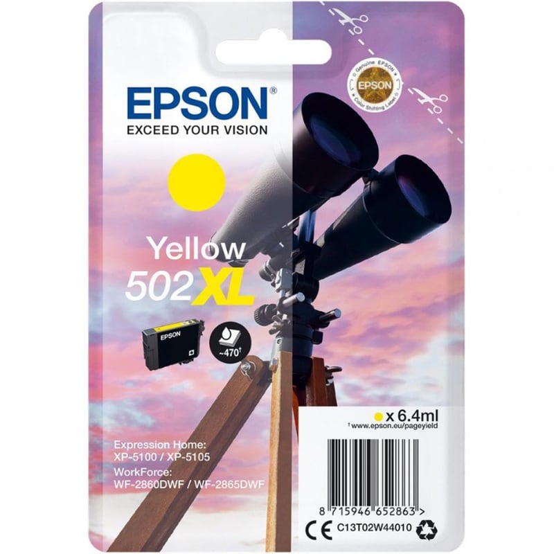 EPSON T02W44 XL Κίτρινο Μελάνι Εκτυπωτή C13T02W44010
