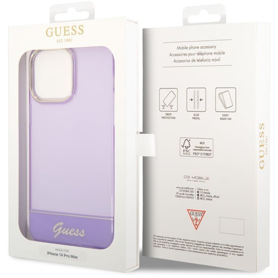 Guess Translucent Hard Case Θήκη Προστασίας Με Διάφανο Σχεδιασμό – Iphone 14 Pro Max (purple) image 2