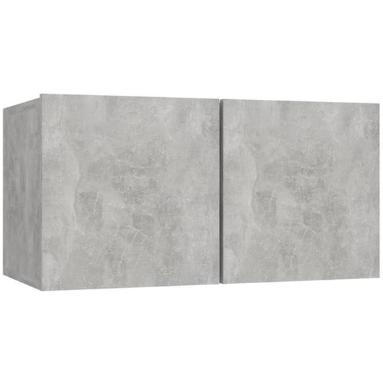 Έπιπλα Τηλεόρασης VidaXL Μοριοσανίδα 2 Τμχ 80x30x30cm - Γκρι image 3