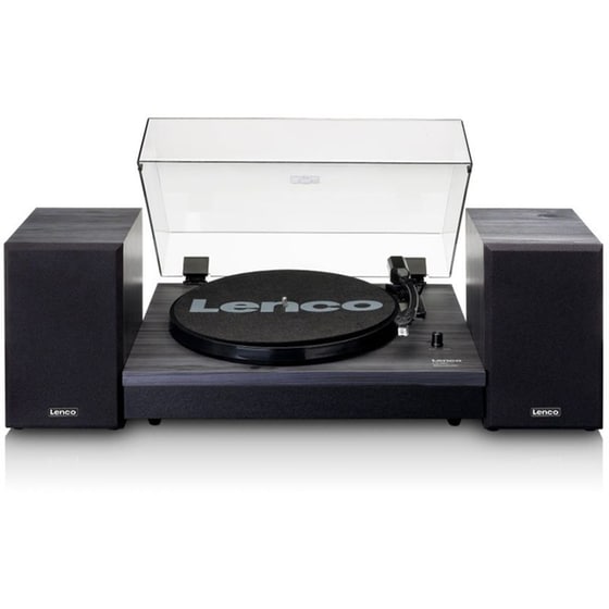 Πικάπ Lenco LS‑301BK Με Εξωτερικά Ηχεία 20W & Bluetooth – Μαύρο image 0