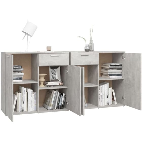 Έπιπλο Τηλεόρασης VidaXL από Μοριοσανίδα 160x36x75cm - Γκρι image 1