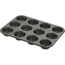 Φόρμα για Muffins Patisse Αντικολλητική για 12 Muffin Cupcakes 35x27x3cm - Μαύρη