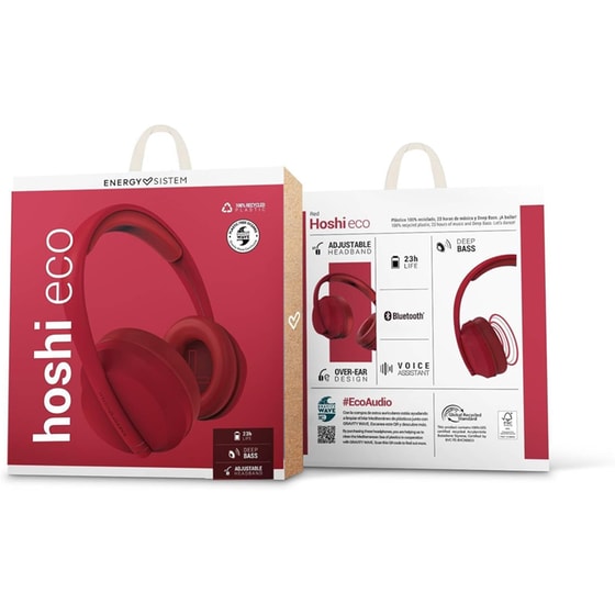 Energy Sistem Hoshi Eco Bluetooth Ασύρματα Ακουστικά Κεφαλής - Κόκκινο image 5