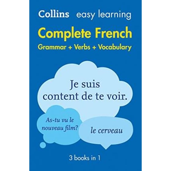 Easy Learning French Complete Grammar, Verbs and Vocabulary (3 books in 1) image 0