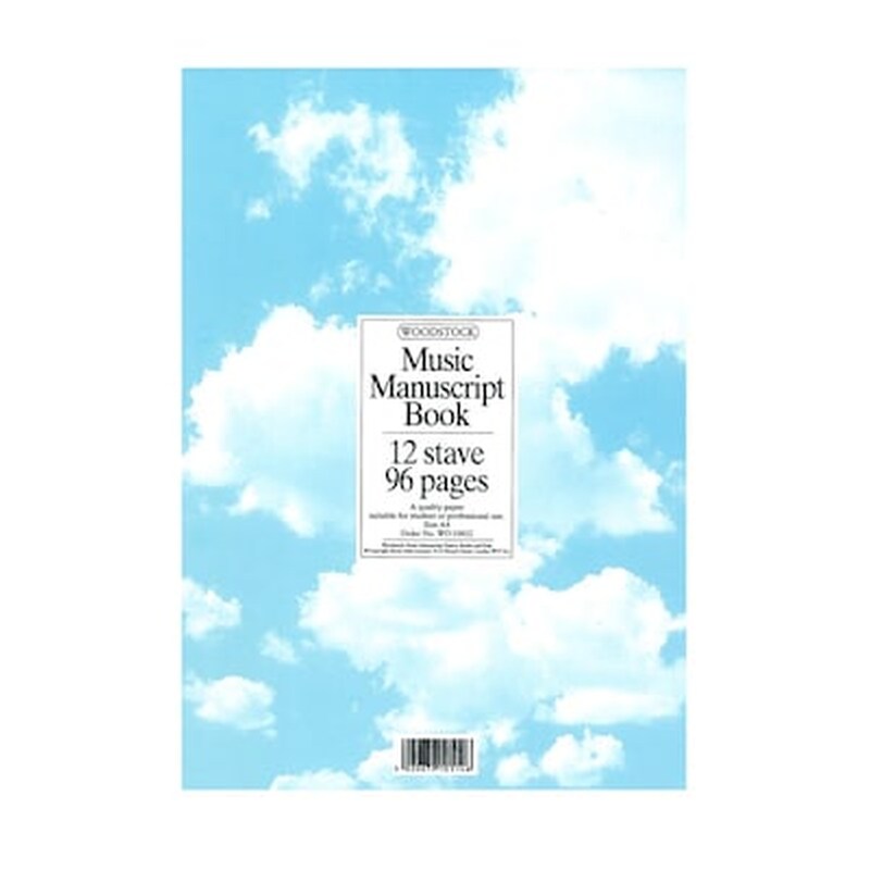 WOODSTOCK Woodstock Music Manuscript Paper: 12 Πενταγραμμα - 96 Σελιδες