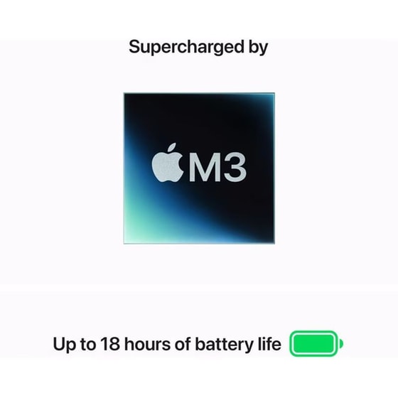 Apple MacBook Air with M3 Chip 15.3''QHD (Apple M3/16GB/256GB SSD/MacOs) Starlight image 3