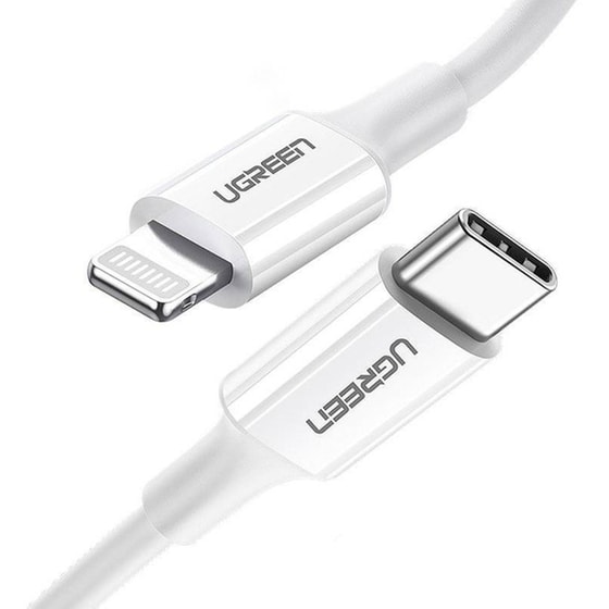 Καλώδιο Φόρτισης MFi Certified Ugreen Us171 18W USB-C σε Lightning 1m - Λευκό image 0