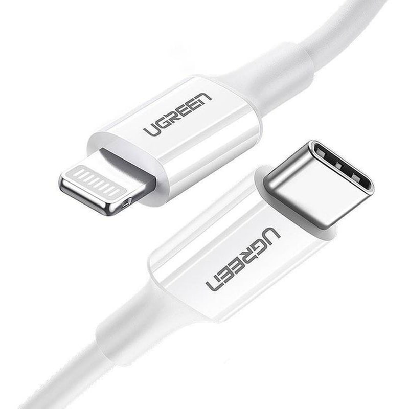 Καλώδιο Φόρτισης MFi Certified Ugreen Us171 18W USB-C σε Lightning 1m - Λευκό
