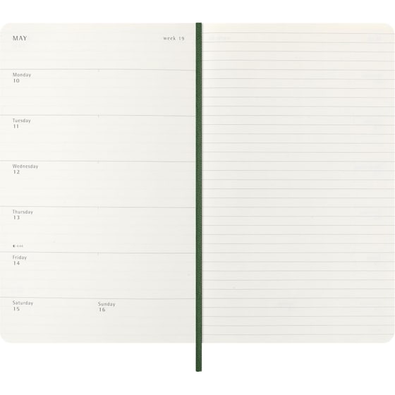 Ημερολόγιο Εβδομαδιαίο 2027 Moleskine 18Μ L Softcover Πράσινο image 2