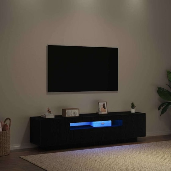 Έπιπλο Τηλεόρασης VidaXL 160 x 35 x 40 cm - Μαύρο image 3