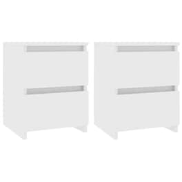 Κομοδίνο Vidaxl Από Μοριοσανίδα 2τμχ 30x30x40 cm - Λευκό