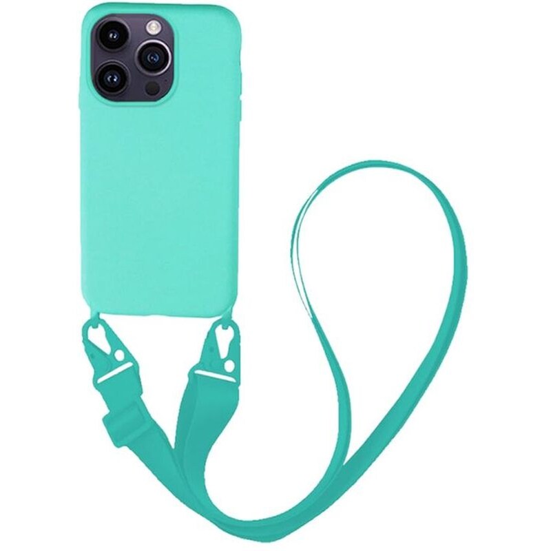 Θήκη Apple iPhone 14 Pro - Sonique Carryhang Liquid Silicone Strap - Γαλάζιο