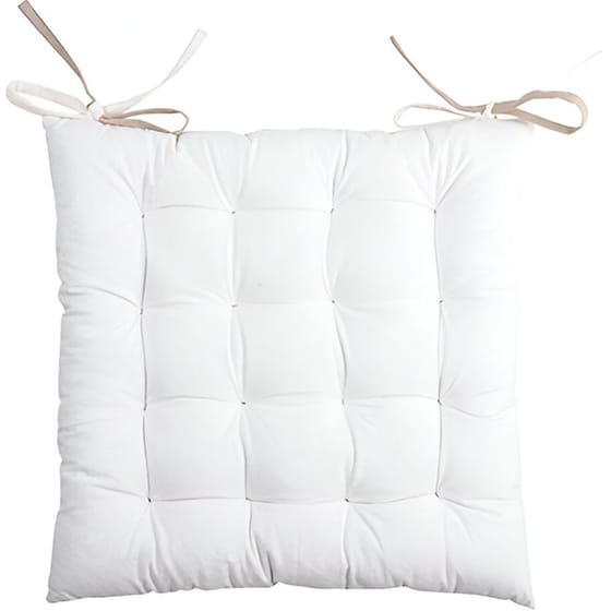 Μαξιλάρι Καρέκλας Spitishop 2 Όψεων Βαμβάκι 40x40cm - Λευκό/Μπεζ image 0