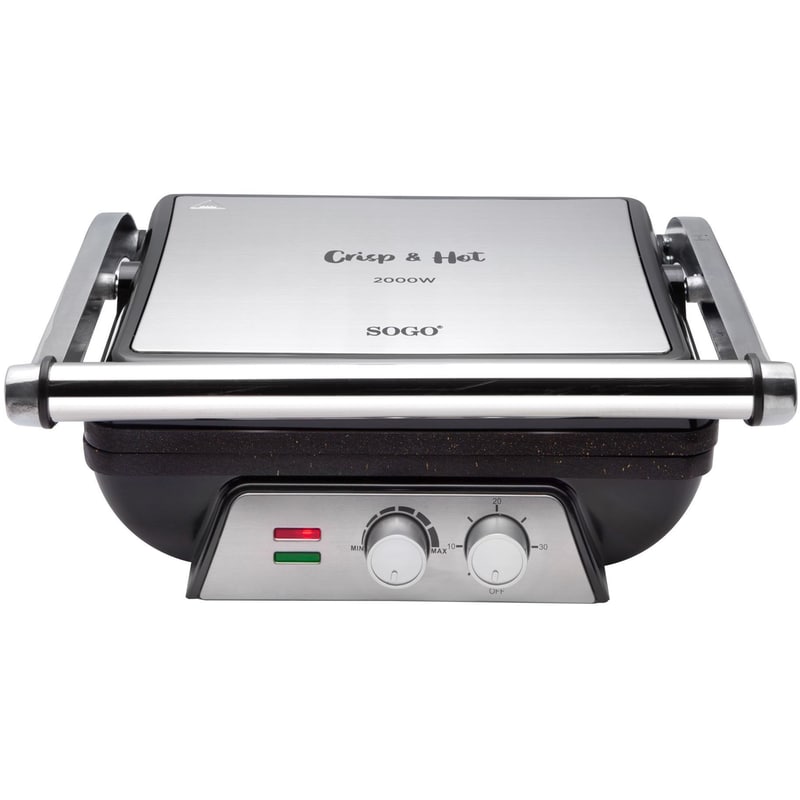 SOGO SAN-SS-7137 2000W Ασημί Τοστιέρα - Γκριλιέρα