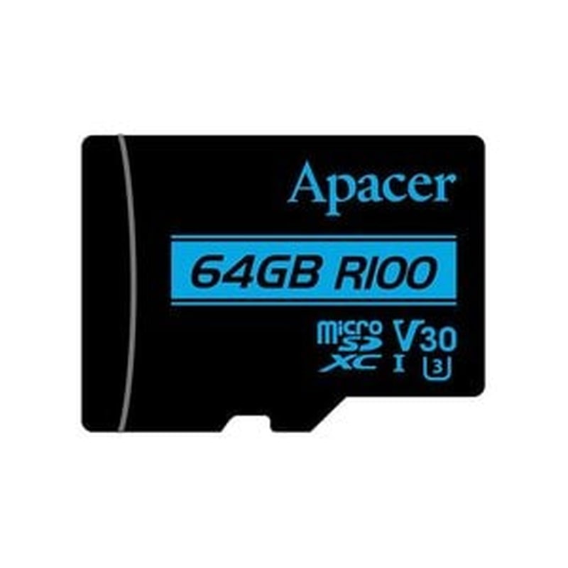 APACER Apacer R100 SDXC 64GB Class 10 U3 V30 UHS-I με αντάπτορα