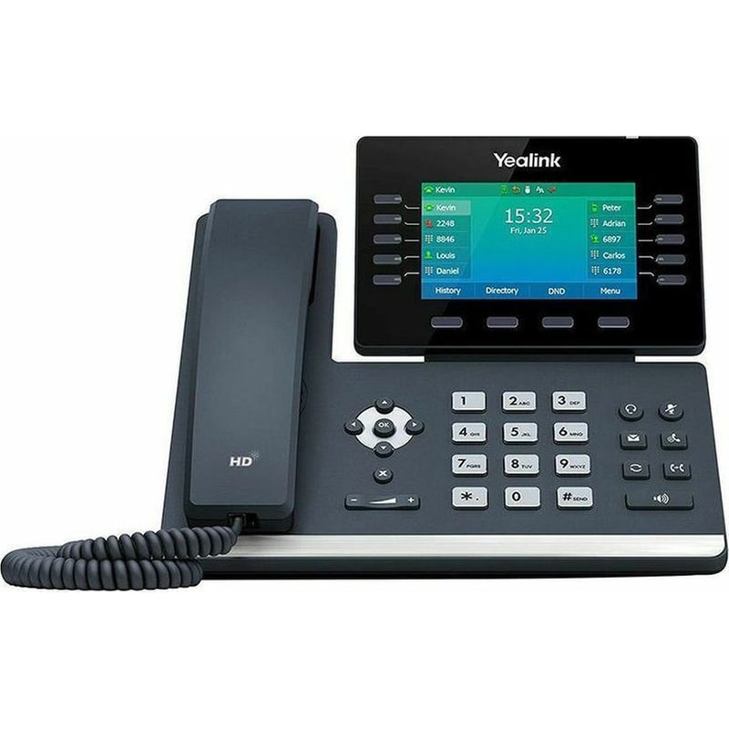 YEALINK Ενσύρματο Τηλέφωνο IP Yealink SIP-T54W - Μαύρο