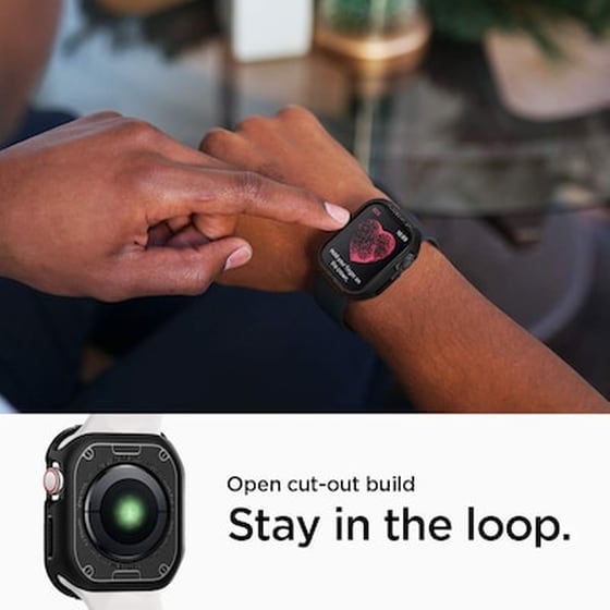 Θήκη Spigen Rugged Armor για Apple Watch 44mm - Μαύρο image 3