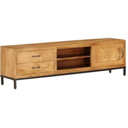 Έπιπλο Τηλεόρασης VidaXL από Ξύλο 140x30x40cm - Kαφέ/Μαύρο