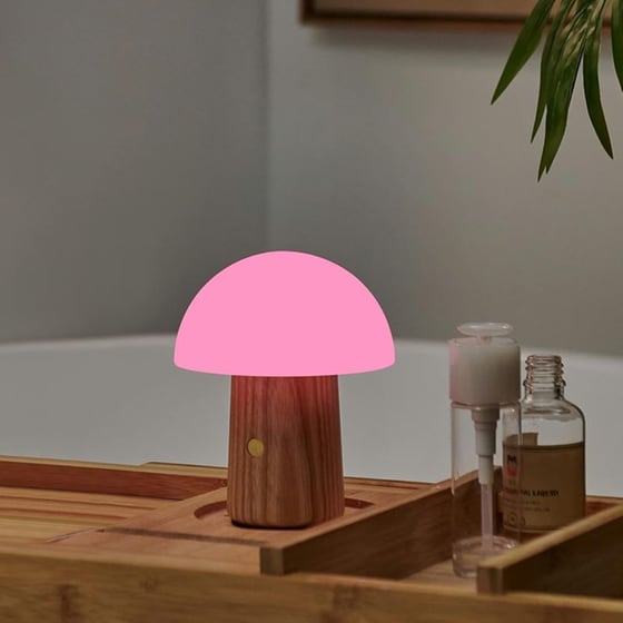 Φωτιστικό Gingko Mushroom Mini Natural Walnut Wood image 8