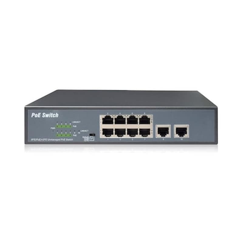 Network Switch Digitus 8-port Fast Etherent Poe- + 2 Uplinks