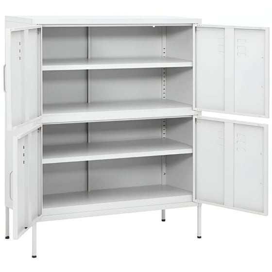 Ντουλάπι Γραφείου VidaXL από Ατσάλι 80x35x101.5 cm - Λευκό image 5