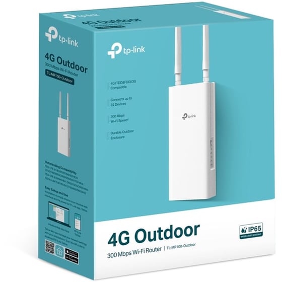 TP-Link TL-MR100 Outdoor Ασύρματο Router 4G Single Band (2.4GHz) Black image 3