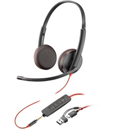 Ενσύρματα Ακουστικά με Μικρόφωνο Poly Blackwire 3225 - Μαύρο
