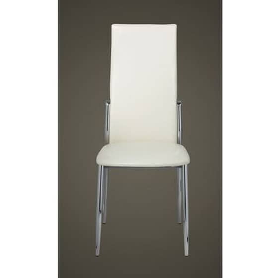 Καρέκλες Τραπεζαρίας Vidaxl από Συνθετικό Δέρμα 2 Τμχ - Λευκές image 2