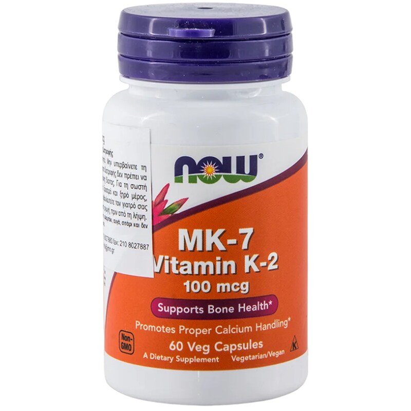 Now Mk-7 Vitamin K-2 100mcg - 60 κάψουλες