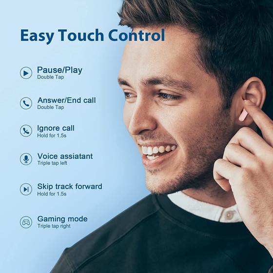 Ακουστικά Bluetooth QCY T13 NC - Ροζ image 8