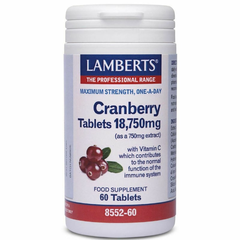 Ειδικό Συμπλήρωμα Διατροφής Lamberts Cranberry 750mg - 60 ταμπλέτες