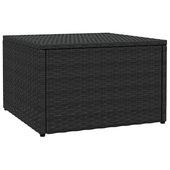 Vidaxl Υποπόδιο Κήπου Μαύρο Από Συνθετικό Ρατάν Με Μαξιλάρι image 5