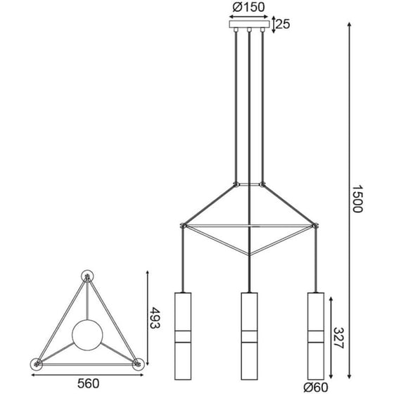 Φωτιστικό Οροφής Τρίφωτο Aca Da Vinci Hm853p56wh Μεταλλικό - Λευκό/Μαύρο image 1
