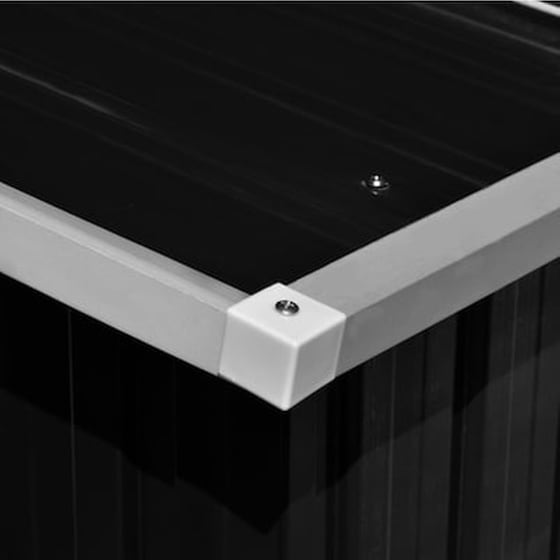 Vidaxl Αποθήκη Κήπου Ανθρακί 257 X 398 X 178 Εκ. Μεταλλική image 3