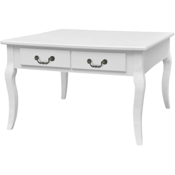 Τραπέζακι Σαλονιού VidaXL από MDF 80x80x50cm - Λευκό image 0