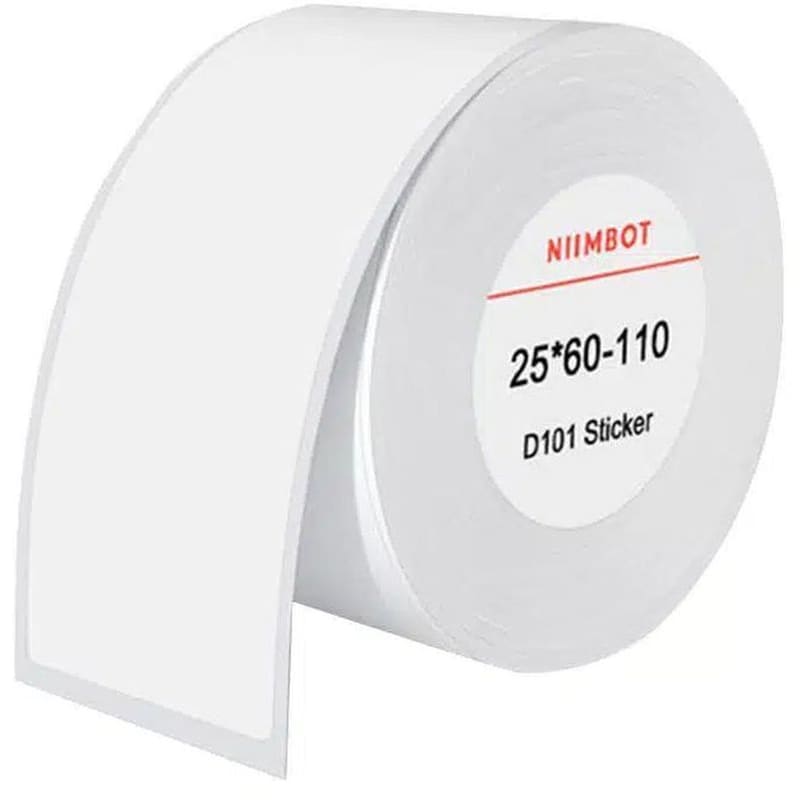 Θερμικά αυτοκόλλητα ετικετών NIIMBOT 25 x 60mm - 110 τμχ - Λευκό