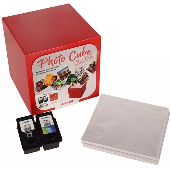 Canon Pg-560/Cl-561 Πολλαπλό Πακέτο 2 Μελανιών + 40 φύλλα Εκτυπωτή 3713C007 image 1