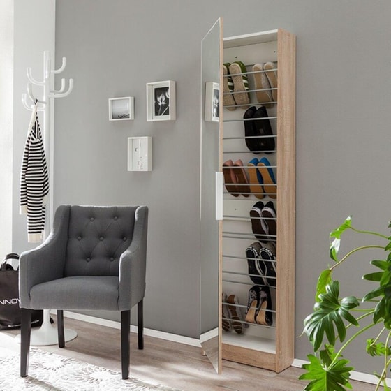 Παπουτσοθήκη Zatero από Μοριοσανίδα 50x20x180.5 cm  - Λευκό image 2