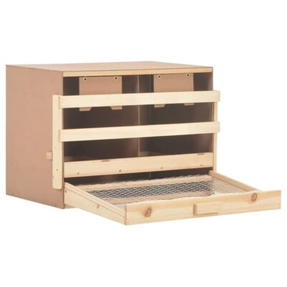 Vidaxl Φωλιά Για Κότες Με 2 Θέσεις 63x40x45 Εκ. Από Μασίφ Ξύλο Πεύκου image 4