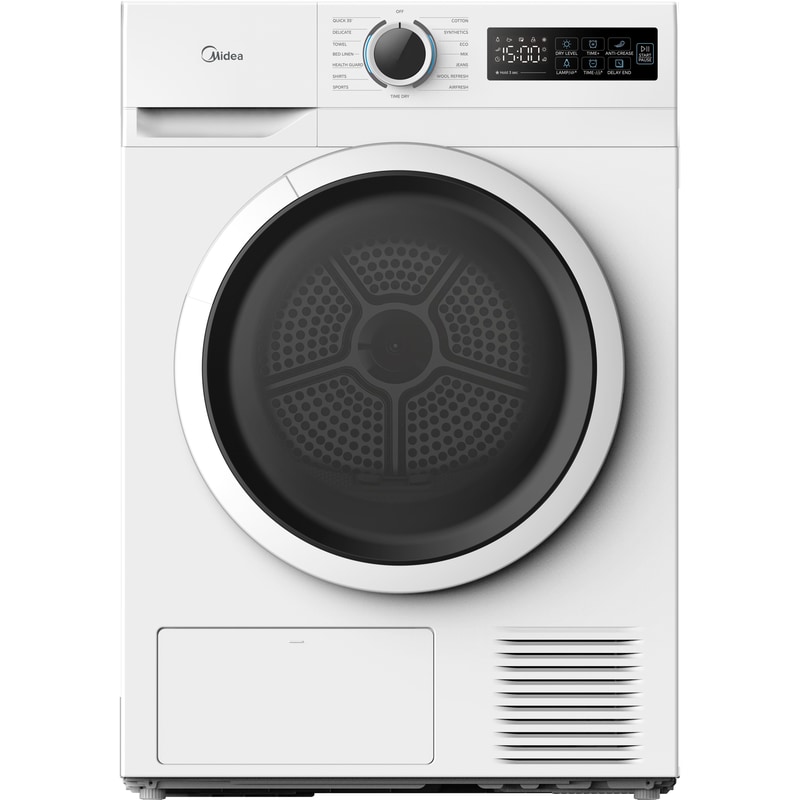 MIDEA MD110H80D/W-GR 8kg με Αντλία Θερμότητας Λευκό Στεγνωτήριο Ρούχων