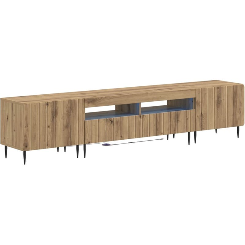 Έπιπλο Τηλεόρασης VidaXL με LED 5 τμχ 198 x 35 x 43 cm - Artisan Δρυς