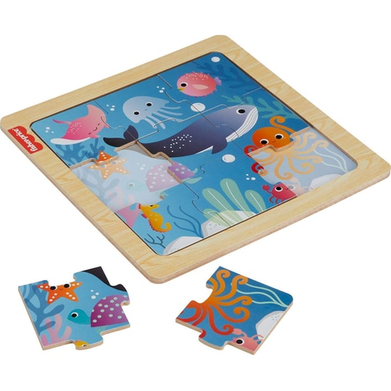 Fisher Price Mini Ξύλινο Παζλ 4 Σχέδια - Τυχαία Επιλογή Σχεδίου image 3